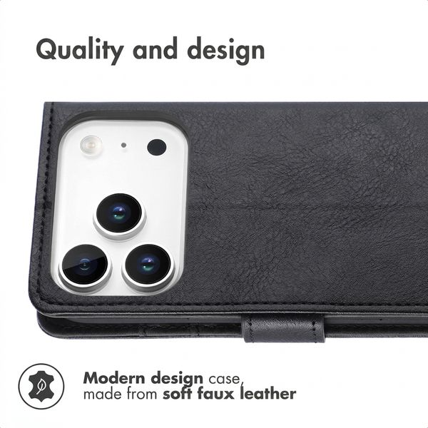 imoshion Luxury Wallet Case Apple iPhone 18 Pro / 17 Pro - Black