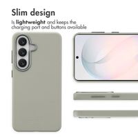Accezz Leather Back Cover with MagSafe Samsung Galaxy S26 - Light Grey