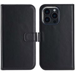 Selencia Genuine Leather Book Case Apple iPhone 16 Pro Max - Black