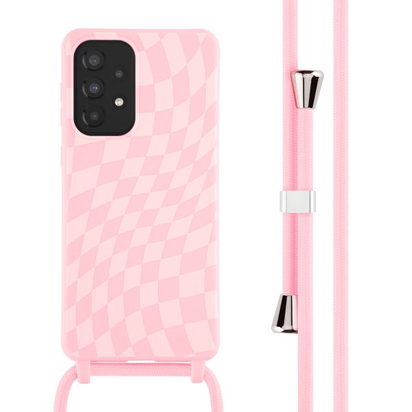 imoshion Siliconen design hoesje met koord Samsung Galaxy A33 - Retro Pink