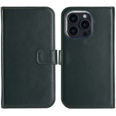 Selencia Echt Leren Bookcase Apple iPhone 16 Pro Max - Groen