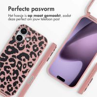 imoshion Siliconen design hoesje met koord Apple iPhone 17 - Animal Pink