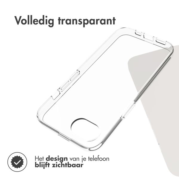 Accezz Clear Backcover Apple iPhone 16e - Transparant