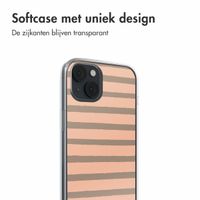 imoshion Design hoesje iPhone 14 - Striped Peach Reverse