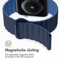 imoshion Magnetisch Siliconen bandje Apple Watch Series 1 t/m 9 / SE (38/40/41 mm) | Series 10 / 11 (42 mm) - Donkerblauw