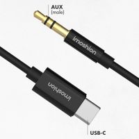 imoshion AUX kabel - 3,5 mm / Jack audio naar USB-C kabel - Male to USB-C - 1 meter - Zwart