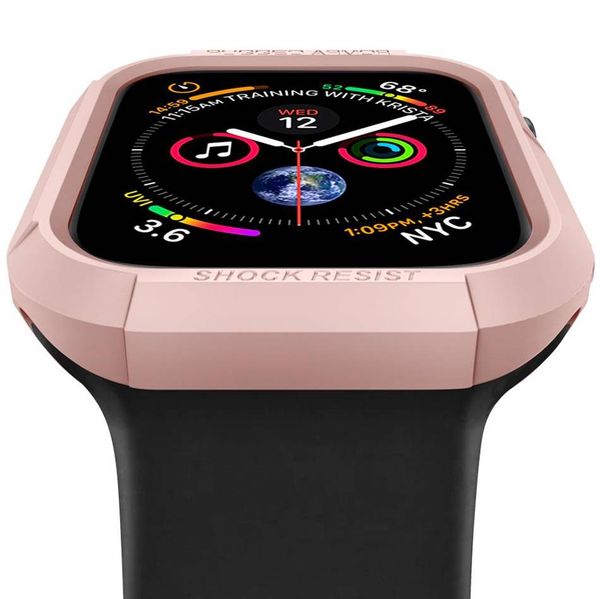 Spigen Rugged Armor™ Case voor de Apple Watch Series 4-6 / SE - 44 mm - Roze