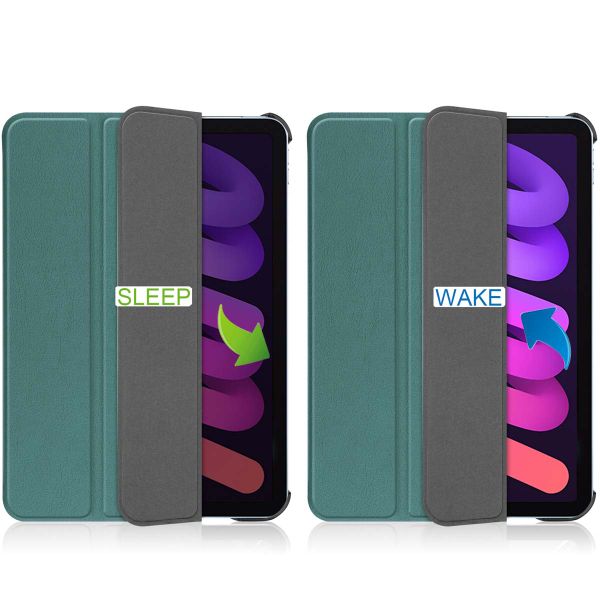 imoshion Trifold Bookcase Apple iPad Mini 7 (2024) / iPad Mini 6 (2021) - Donkergroen