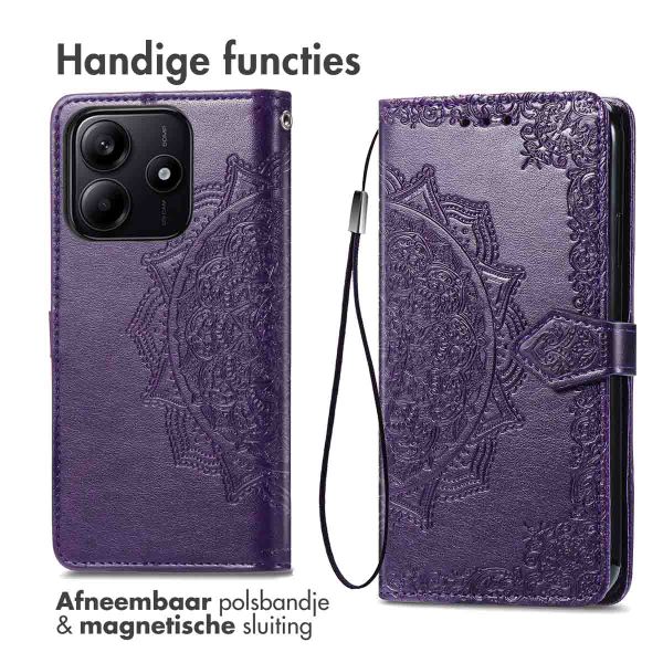 imoshion Mandala Bookcase Xiaomi Redmi Note 14 (5G) - Paars
