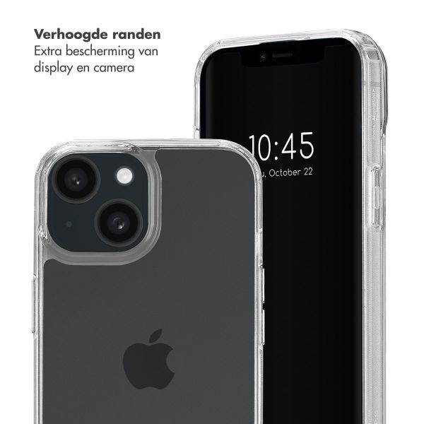 Selencia Backcover met afneembare haakjes Apple iPhone 15 - Transparant