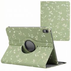 imoshion 360° Draaibare Design Bookcase Apple iPad 11 (2025) 11 inch A16 / iPad 10 (2022) 10.9 inch - Green Flowers