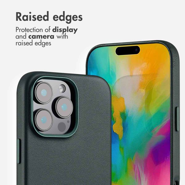Accezz Leather Back Cover with MagSafe Apple iPhone 16 Pro Max - Cedar Green