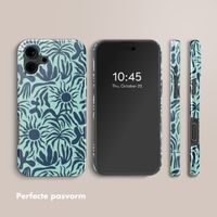 Selencia Vivid Backcover met MagSafe Apple iPhone 16 - Tropical Vibes Light Blue