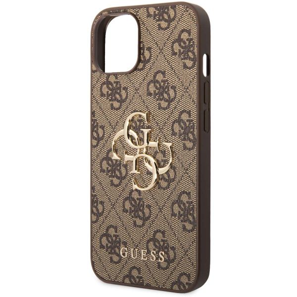 Guess 4G Metal Logo Backcover iPhone 15 - Bruin