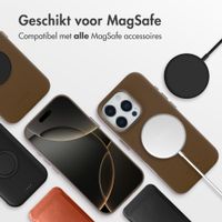 Accezz MagSafe Leather Backcover Apple iPhone 16 Pro - Coffee Brown