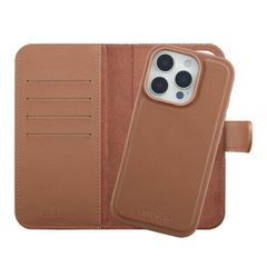 Selencia Olyn Uitneembare Bookcase met MagSafe Apple iPhone 16 Pro - Bruin