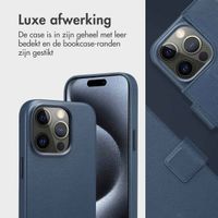 Accezz Leather Bookcase 2-in-1 met MagSafe Apple iPhone 15 Pro - Nightfall Blue