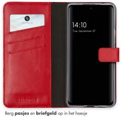 Selencia Echt Leren Bookcase Samsung Galaxy A53 - Rood