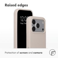Accezz Liquid Silicone Case with MagSafe Apple iPhone 18 Pro / 17 Pro - Stone