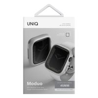 Uniq Moduo Apple Watch Case met uitwisselbare Bezel Apple Watch 4-9 / SE - 44/45 mm - Chalk (Chalk/Stone Grey)