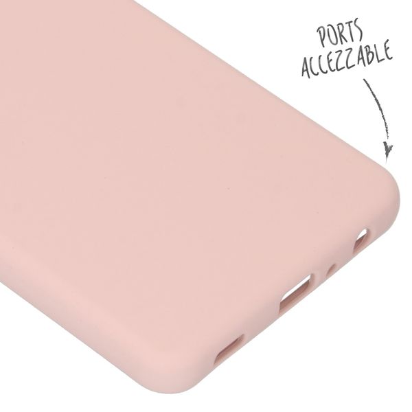 Accezz Liquid Silicone Backcover Samsung Galaxy A72 - Roze