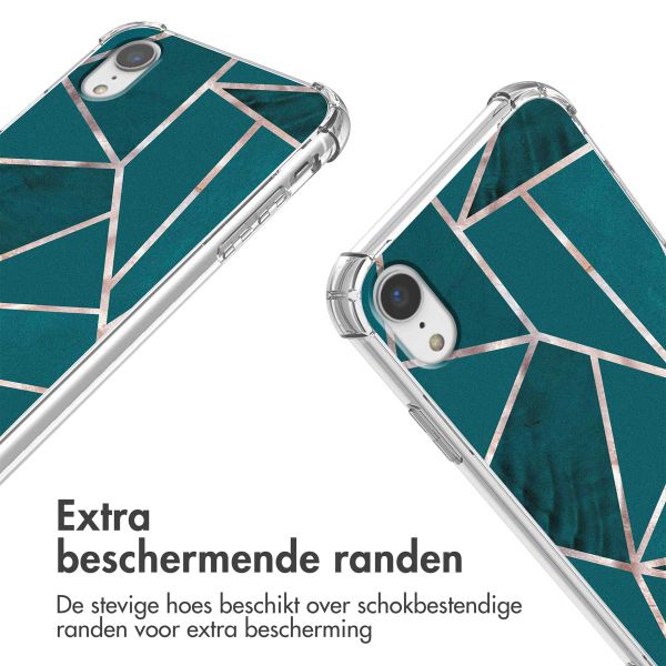 imoshion Design hoesje met koord Apple iPhone Xr - Petrol Green Graphic