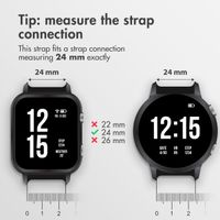 imoshion Stalen bandje  - Universeel 24 mm aansluiting - Zilver