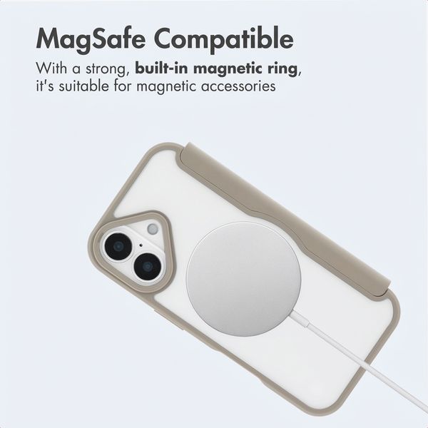 imoshion Transparent Bookcase with MagSafe Apple iPhone 17 - Beige