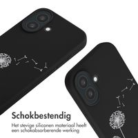 imoshion Siliconen design hoesje met koord Apple iPhone 16 - Dandelion Black
