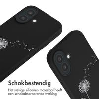 imoshion Siliconen design hoesje met koord iPhone 16 - Dandelion Black