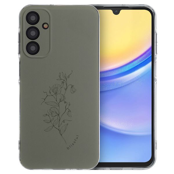 imoshion Design hoesje Samsung Galaxy A15 (5G/4G) - Floral Green