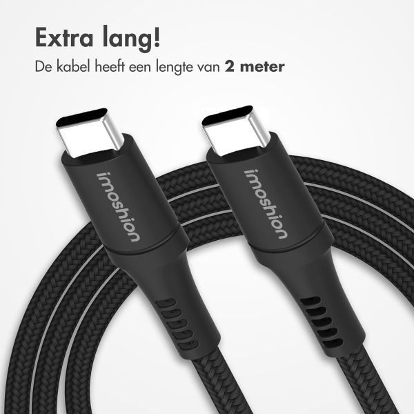 imoshion USB-C naar USB-C kabel - 100 Watt - 2 meter - Zwart