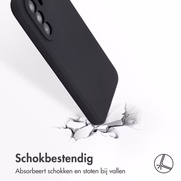 Accezz Liquid Silicone Backcover Samsung Galaxy A37 (5G) - Zwart