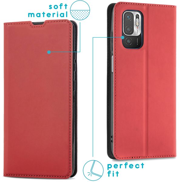 imoshion Slim Folio Bookcase  Xiaomi Redmi Note 10 (5G) - Rood