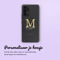 Gepersonaliseerd hoesje met letter Samsung Galaxy A53 - Transparant