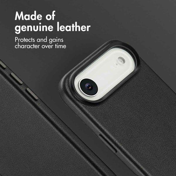 Accezz Leather Back Cover with MagSafe Apple iPhone Air - Onyx Black