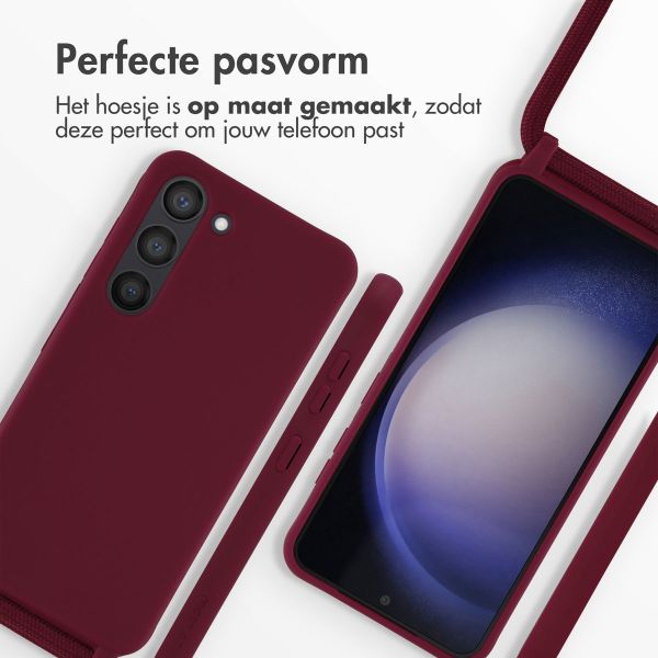 imoshion Siliconen hoesje met koord Samsung Galaxy S23 - Donkerrood