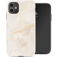 Selencia Vivid Back Cover Apple iPhone 11 - Golden Beige Marble