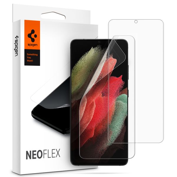 Spigen Neo Flex Solid HD Screenprotector Duo Pack Samsung Galaxy S21 Ultra