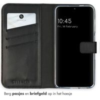 Selencia Echt Leren Bookcase Samsung Galaxy S24 - Zwart