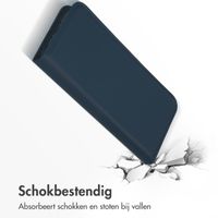 Accezz Premium Leather Slim Bookcase iPhone 15 Pro - Donkerblauw