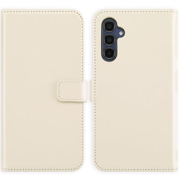 Selencia Echt Lederen Bookcase Samsung Galaxy A34 (5G) - Greige