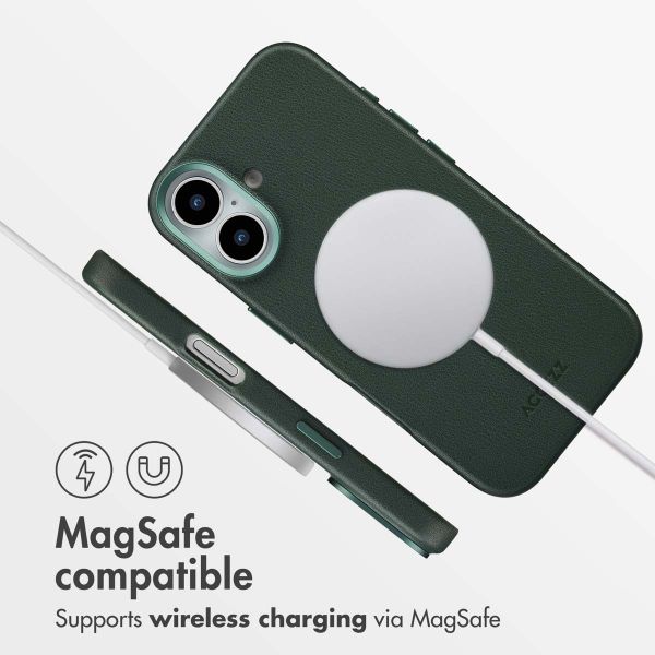 Accezz Leather Back Cover with MagSafe Apple iPhone 17 - Cedar Green