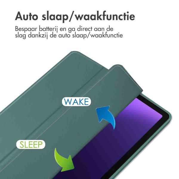 imoshion Trifold Hardcase Bookcase Samsung Galaxy Tab S10 Lite / S9 11.0 inch / Tab S10 FE / S9 FE 10.9 inch - Groen