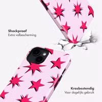 Selencia Vivid Backcover met MagSafe Apple iPhone 14 - Stars Rubine Red Light Pink