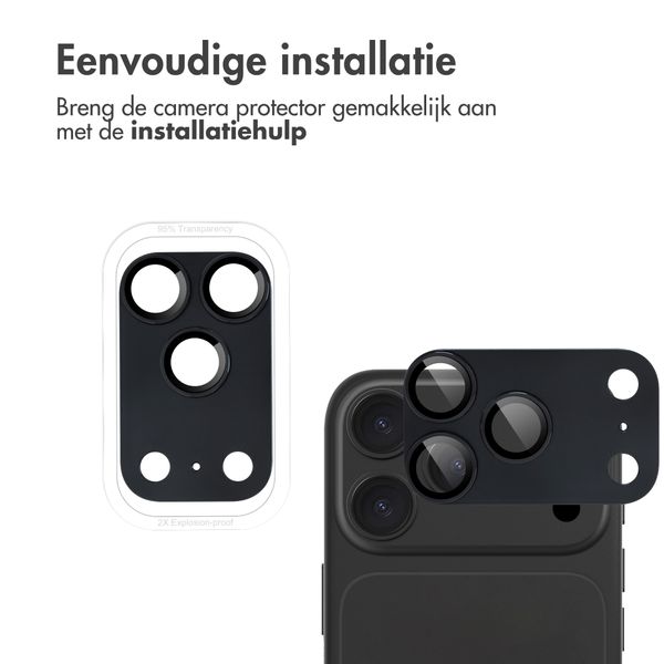 imoshion Camera Protector Glas 2 Pack voor de Apple iPhone 18 Pro - Black