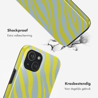 Selencia Vivid Tough Backcover met MagSafe iPhone 15 - Zebra Winter Sky Titanium Yellow