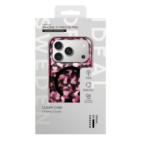 iDeal of Sweden Clear Case MagSafe Apple iPhone 18 Pro / 17 Pro - Cherry Crush