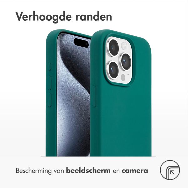 Accezz Liquid Silicone Backcover met MagSafe Apple iPhone 15 Pro - Forest Green