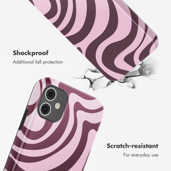 Selencia Vivid Back Cover Apple iPhone 11 - Wavy Swirl Pink Plum